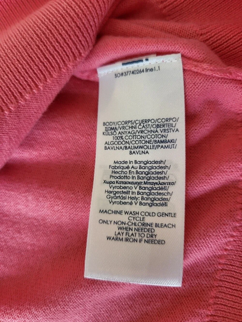NWT Chaps Icon Pink Button Cardigan Size XXL